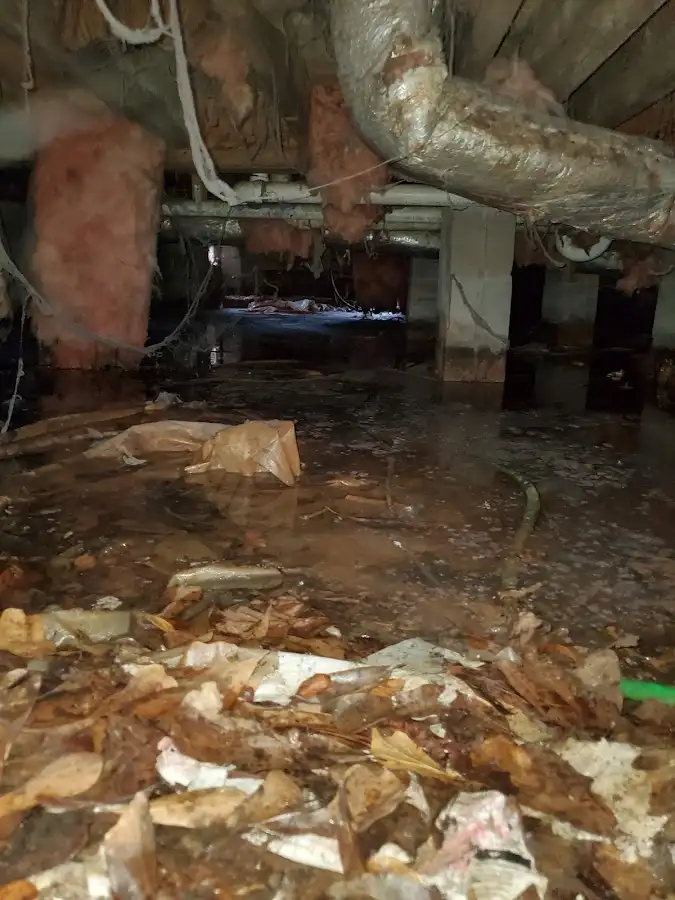 Crawl space flood assessment for Commercial Water Damage Restoration in Elkridge